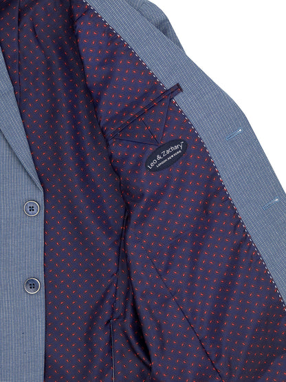 Leo & Zachary 40284 Boy's Suit - Check - Blue/Grey