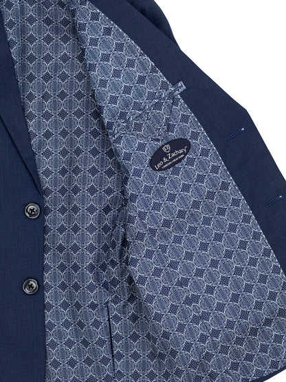 Leo & Zachary 40349 Boy's Vested Suit - Solid - Blue