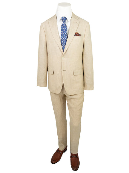Tommy Hilfiger 40450 Young Men's Suit Jacket - Linen - Tan