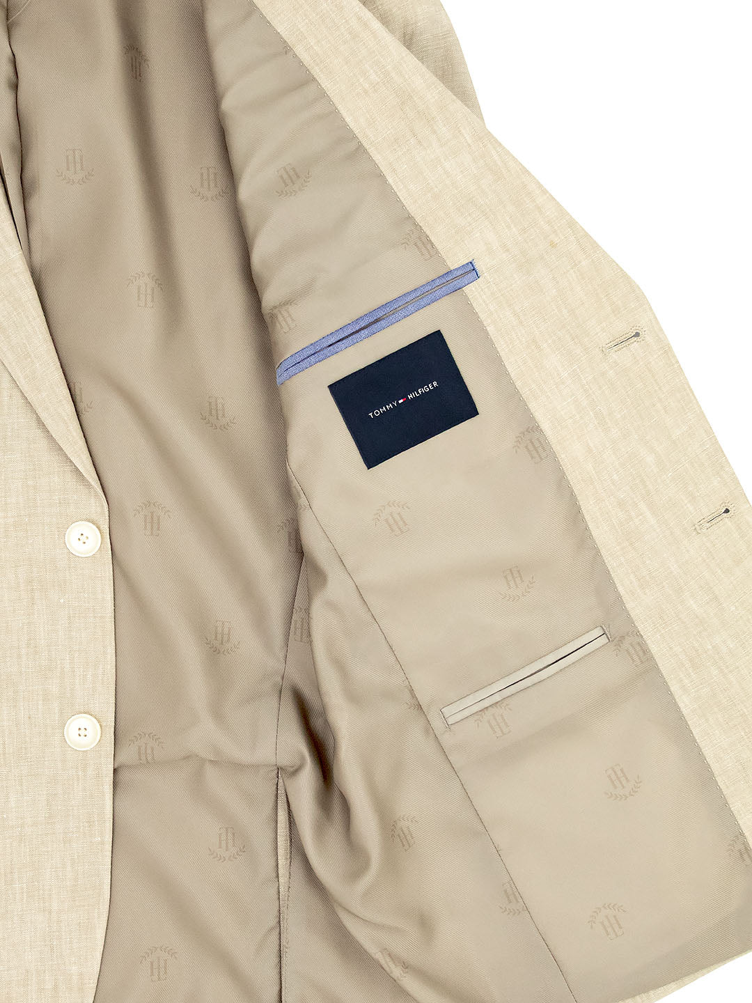 Tommy Hilfiger 40450 Young Men's Suit Jacket - Linen - Tan