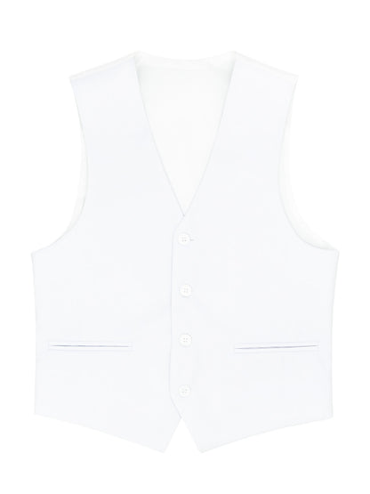 Michael Adam 40498V Boy's Vest - Solid - White