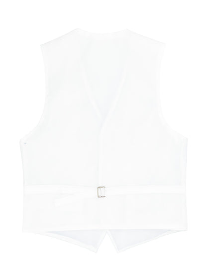 Michael Adam 40498V Boy's Vest - Solid - White