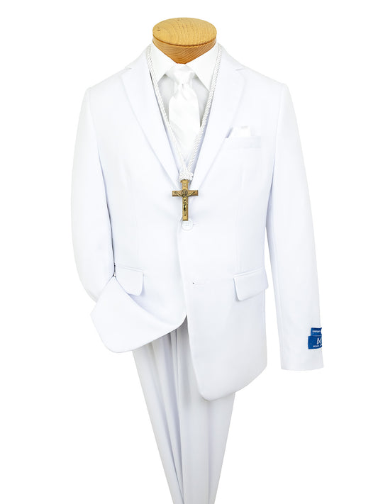 Michael Adam 40498 Boy's Suit Jacket - Solid - White
