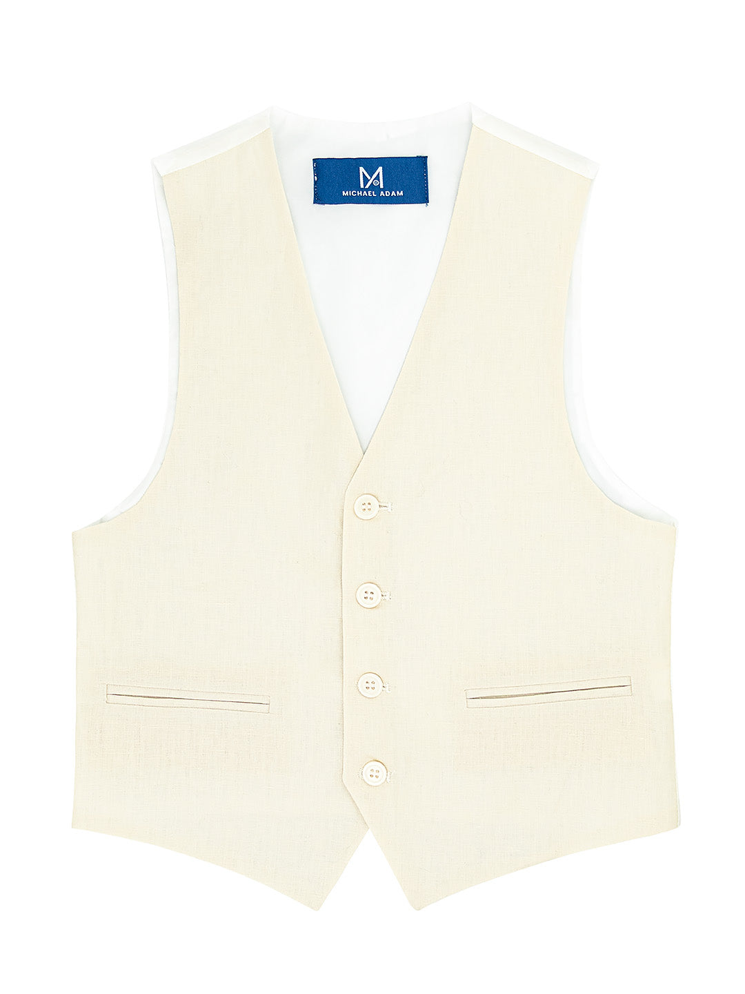 Michael Adam 40642V Boy's Vest - Linen - Ivory