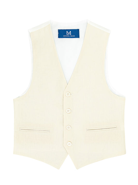 Michael Adam 40642V Boy's Vest - Linen - Ivory