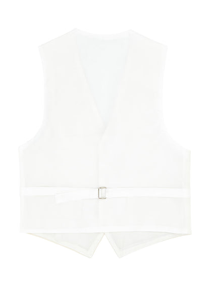 Michael Adam 40642V Boy's Vest - Linen - Ivory
