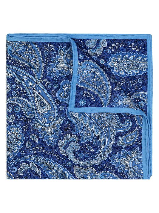 Heritage House 40705 Pocket Square - Paisley - Blue/Grey