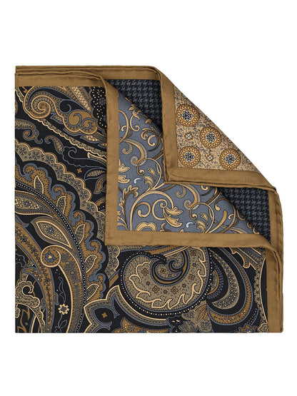 Heritage House 40709 Pocket Square - 4-in-1 - Black/Brown