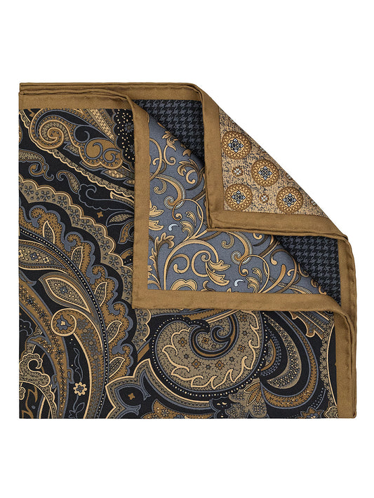 Heritage House 40709 Pocket Square - 4-in-1 - Black/Brown