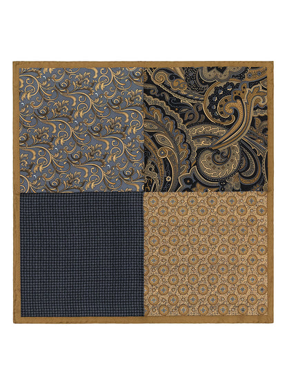 Heritage House 40709 Pocket Square - 4-in-1 - Black/Brown