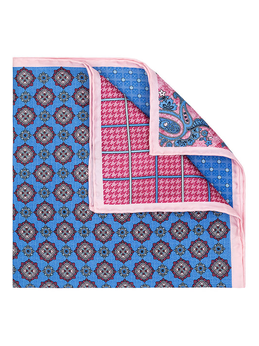 Heritage House 40710 Pocket Square - 4-in-1 - Pink/Blue
