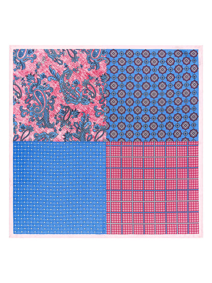Heritage House 40710 Pocket Square - 4-in-1 - Pink/Blue