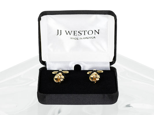 JJ Weston 40712 Cufflinks - Love Knot - Gold