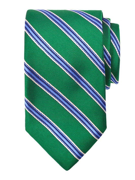 Dion 40781 Boy's Tie - Stripe - Emerald/Sky/Navy
