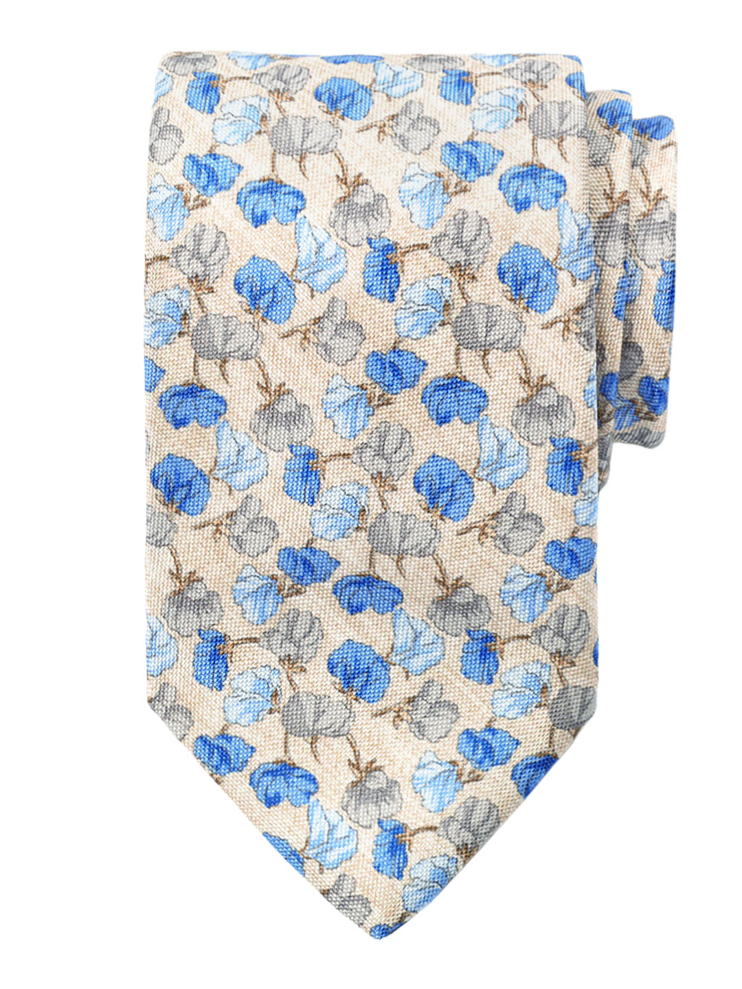 Dion 40817 Boy's Tie - Floral - Tan/Powder