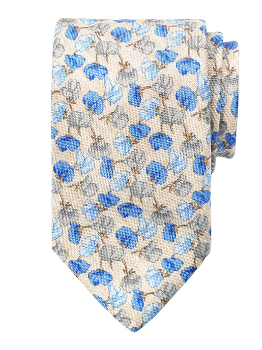 Dion 40817 Boy's Tie - Floral - Tan/Powder