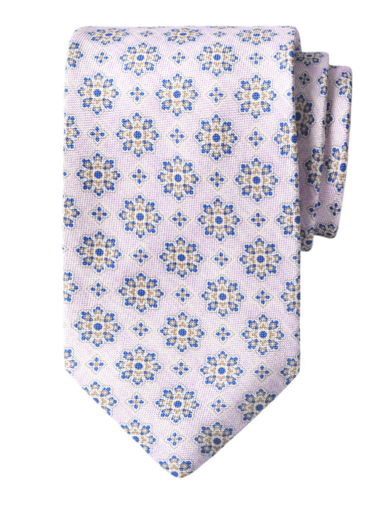 Dion 40820 Boy's Tie - Snowflake Medallion - Lilac/Blue