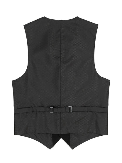 Giorgio Fiorelli 40908 Boy's Vested Tuxedo - Solid - Black