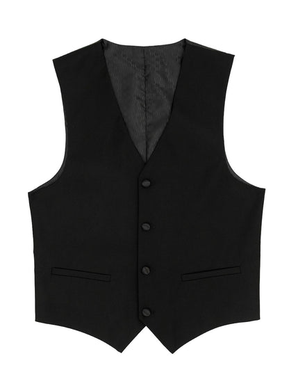 Giorgio Fiorelli 40908 Boy's Vested Tuxedo - Solid - Black
