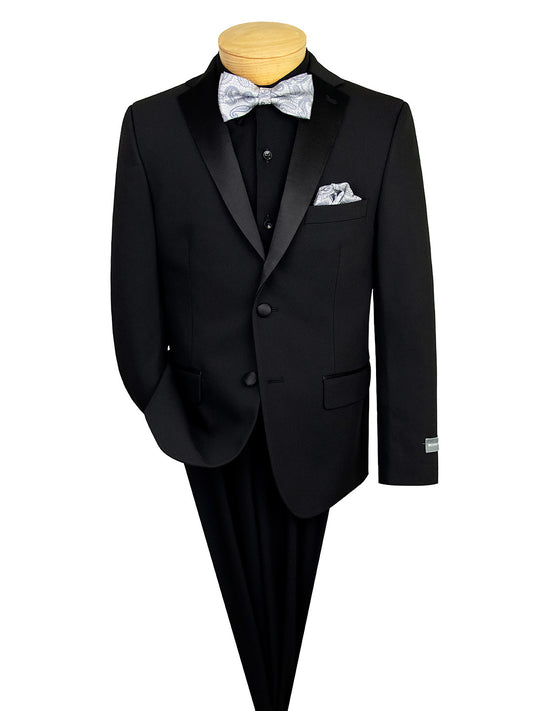 Michael Kors 41151 Boy's Tuxedo Jacket - Classic Fit - Solid - Black