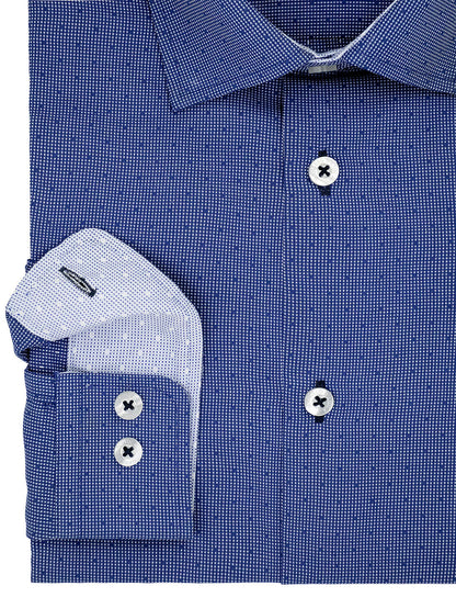 Marcelo D'Liola 41219 Boy's Dress Shirt - Skinny Fit - Dot - Azzure