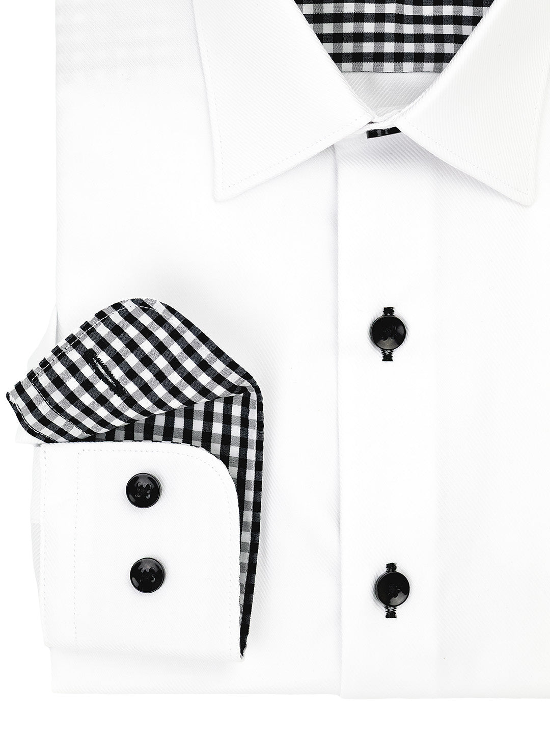 Ragazzo 41235 Boy's Dress Shirt - Slim Fit - White/Black