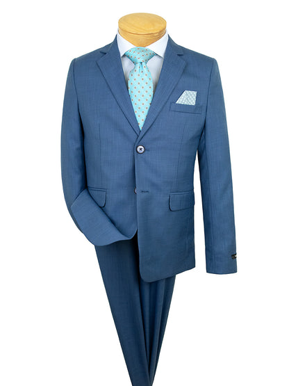 Leo & Zachary 41250 Boy's Suit Jacket - Skinny Fit - Strea Gab - Indigo