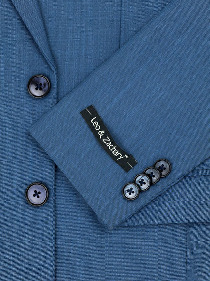 Leo & Zachary 41250 Boy's Suit Jacket - Skinny Fit - Strea Gab - Indigo