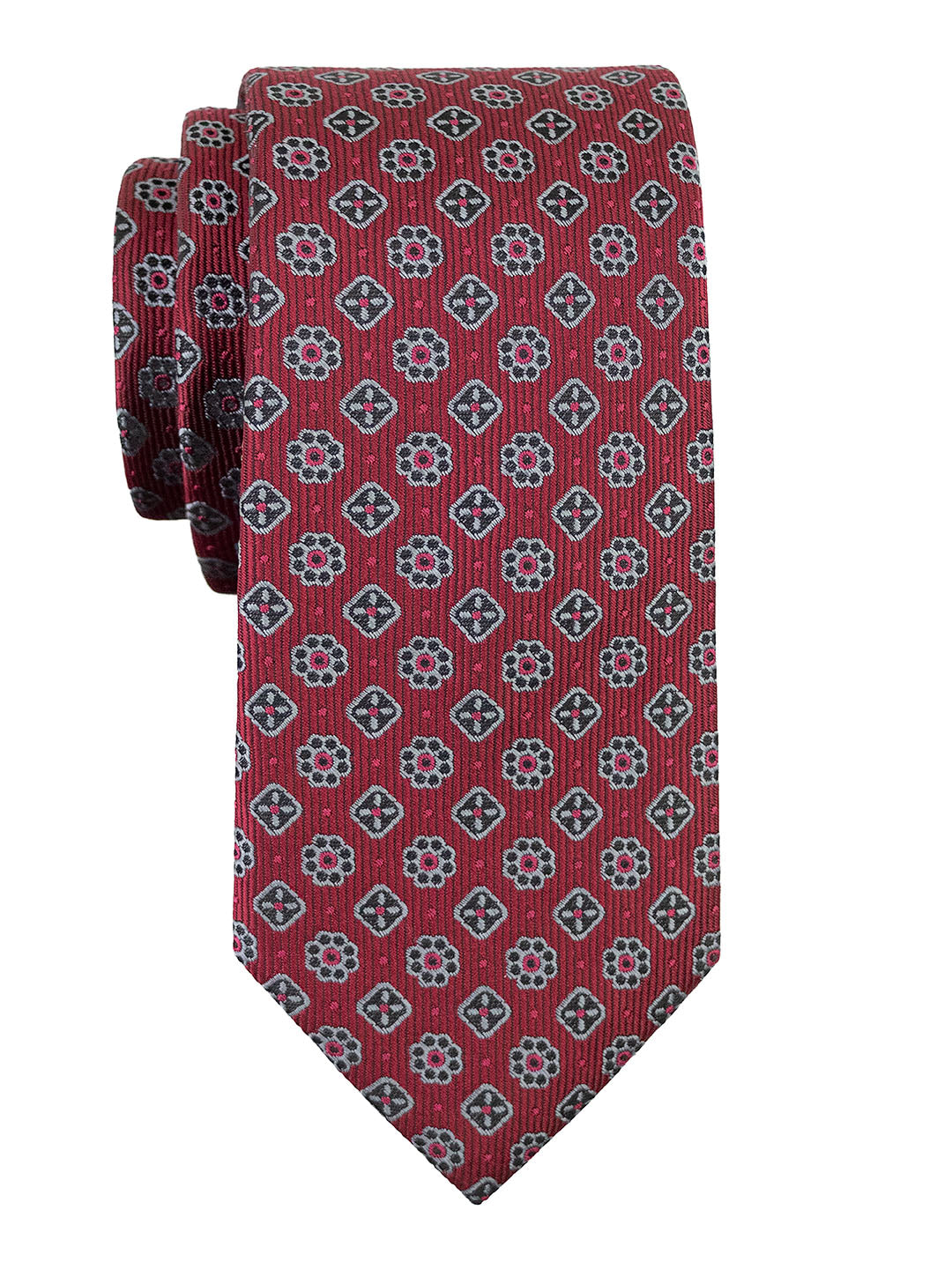 T.O. 41296 Boy's Tie - Neat - Red/Grey
