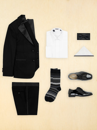 Complete Boy's Vested Tuxedo Outfit - Giorgio Fiorelli - Black