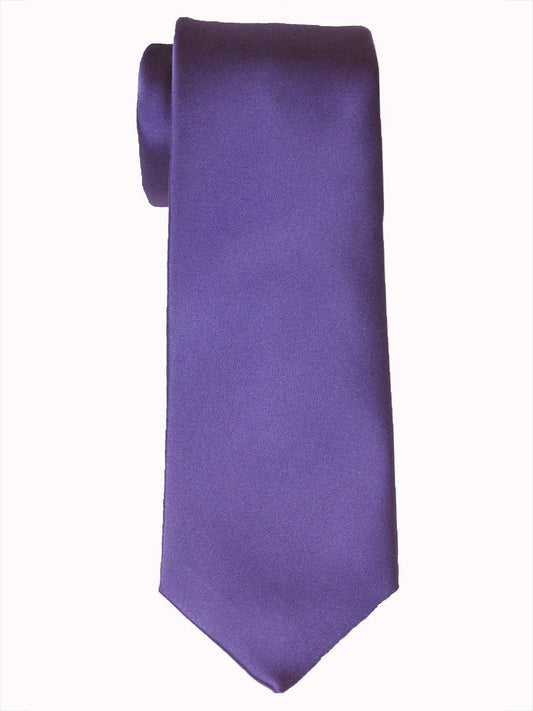 Heritage House 10049 100% Woven Silk Boy's Tie - Solid - Purple