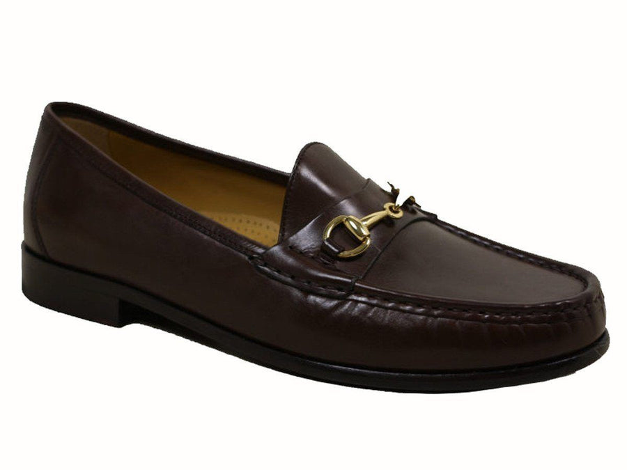 Cole Haan 10063 100% leather upper and leather sole with rubber insert Boy's Dress Shoe - Bit loafer - Brown, Gold Bit Ornament