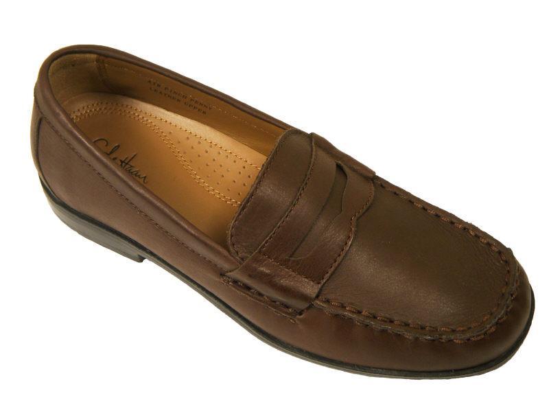 Cole Haan 11073 100% Leather Boy's Dress Shoes - Penny loafer - Brown, Slip-On