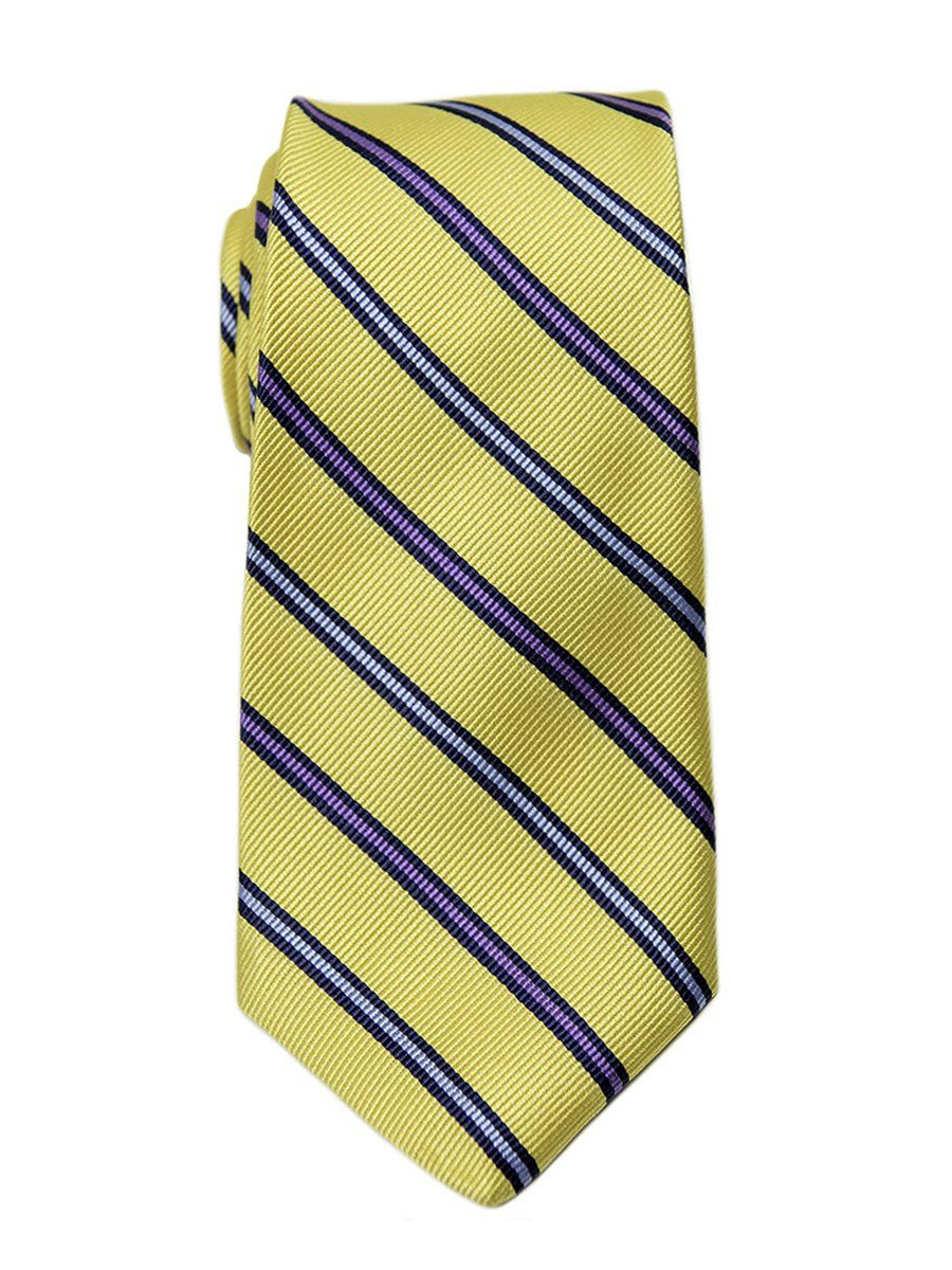 Hickey Freeman 11118 100% Silk Boy's Tie - Stripe Yellow/Blue Boys Tie Heritage House 