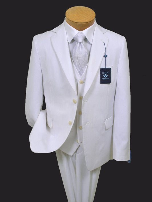 Joseph Abboud 13366 65% Polyester/35% Viscose Boy's Suit Separates Jacket - Solid Gab - White