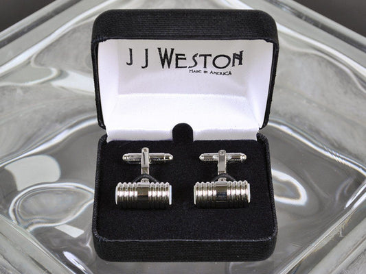 Boy's Cuff Links 11531 Silver/Pearl