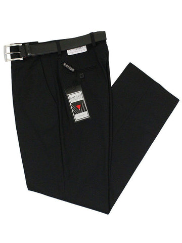 Europa 11651 Boy's Dress Pants - Solid Gab - Black