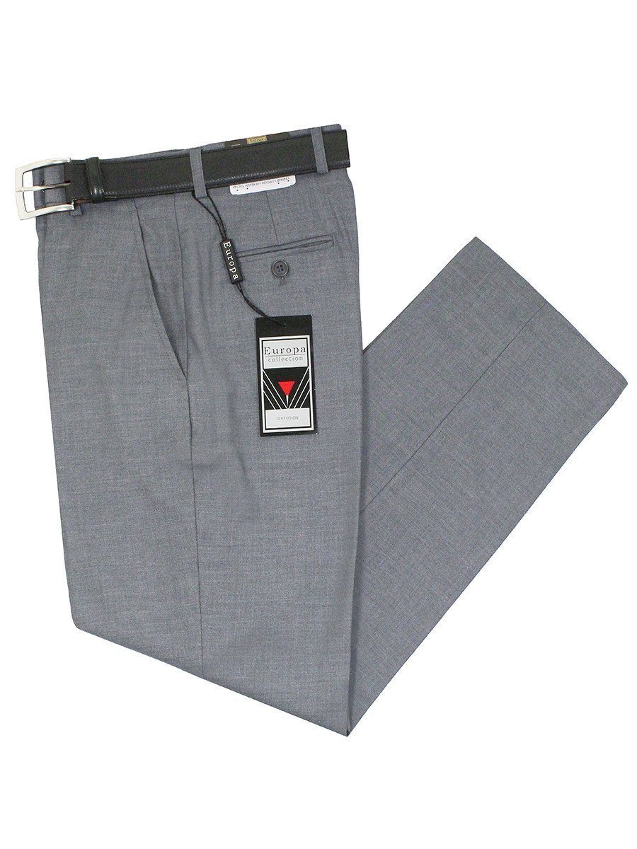 Europa 11759 Boy's Dress Pants - Solid Gab - Gray