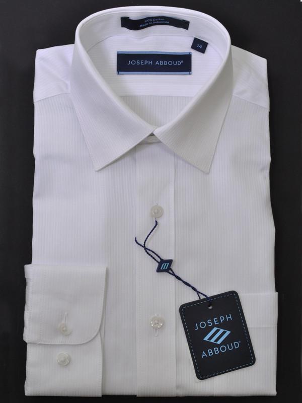 Joseph Abboud 12562 100% Cotton Boy's Dress Shirt - Tonal Stripe - White