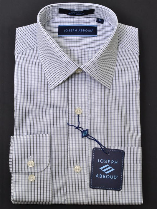 Joseph Abboud 12576 100% Cotton Boy's Dress Shirt - Check - Gray