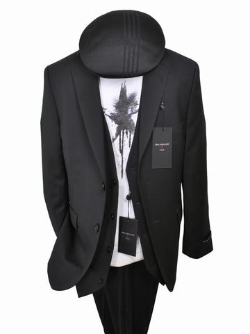 John Varvatos 12771 100% Tropical Worsted Wool Boy's Suit Separates Jacket - Solid Gab - Black