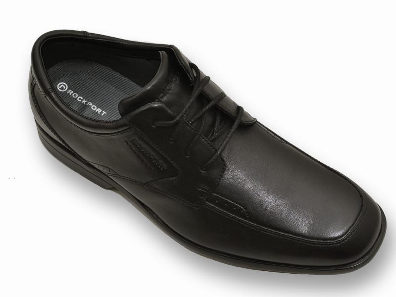 Rockport 12968 100% Leather Upper Boy's Shoe - Moctoe - Black