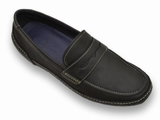 Cole Haan 12987 100% Leather Upper Boy's Shoe - Penny Driver - Black