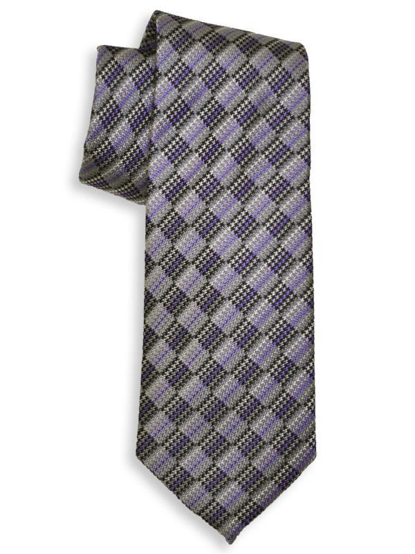Boy's Tie 13689 Silver/Purple