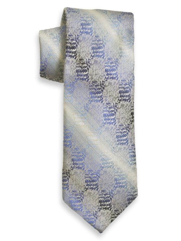 Heritage House 13984 100% Woven Silk Boy's Tie - Neat - Silver/Blue