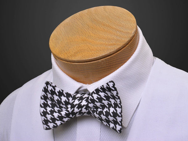 Boy's Bow Tie 14113 Black/White Houndstooth - Heritage House Boy's Suits