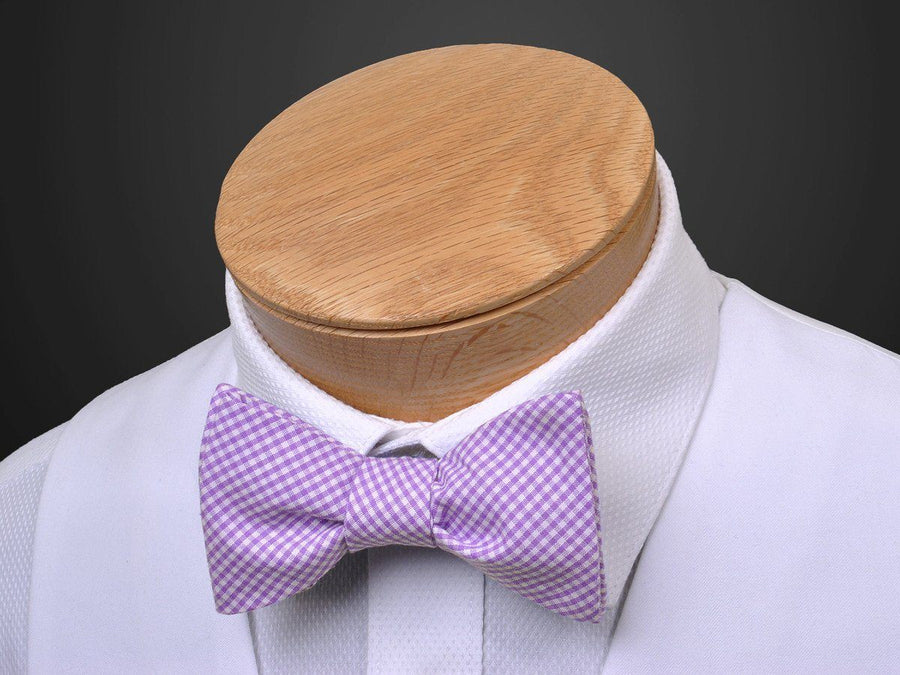 Boy's Bow Tie 14115 Lavender/White Check