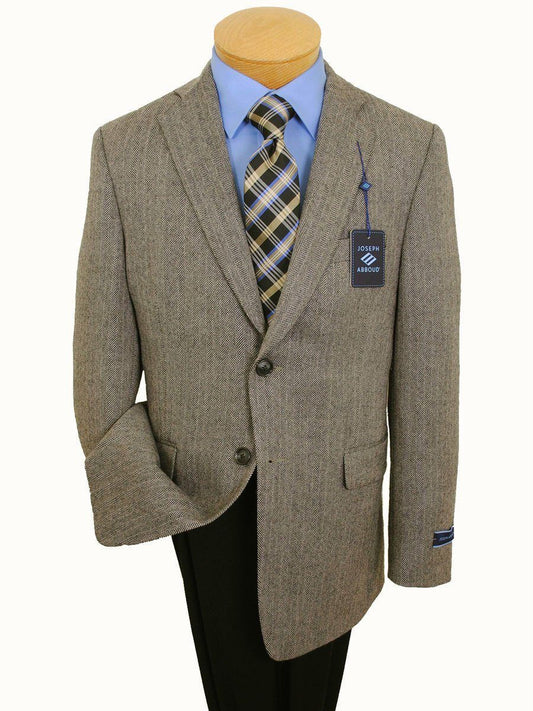Joseph Abboud 14395 Boy's Sport Coat - Herringbone - Tan/black