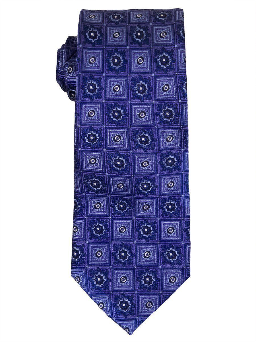 Heritage House 14440 100% Woven Silk Boy's Tie - Neat - Purple/Blue