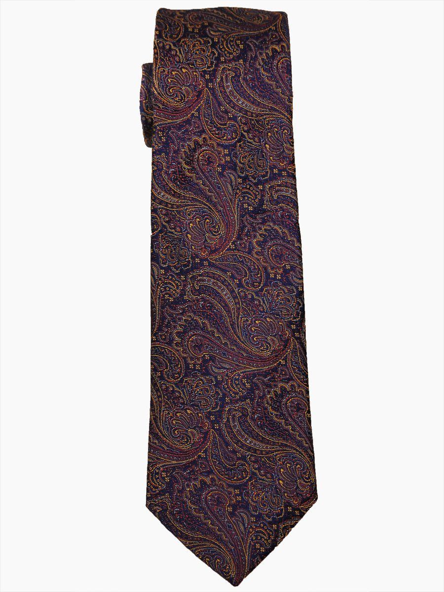 Heritage House 14487 100% Woven Silk Boy's Tie - Paisley - Navy/Gold